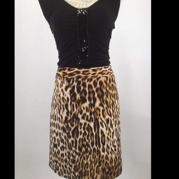 Worthington Size 10 Leopard Print Mini Skirt - Picture 7 of 8